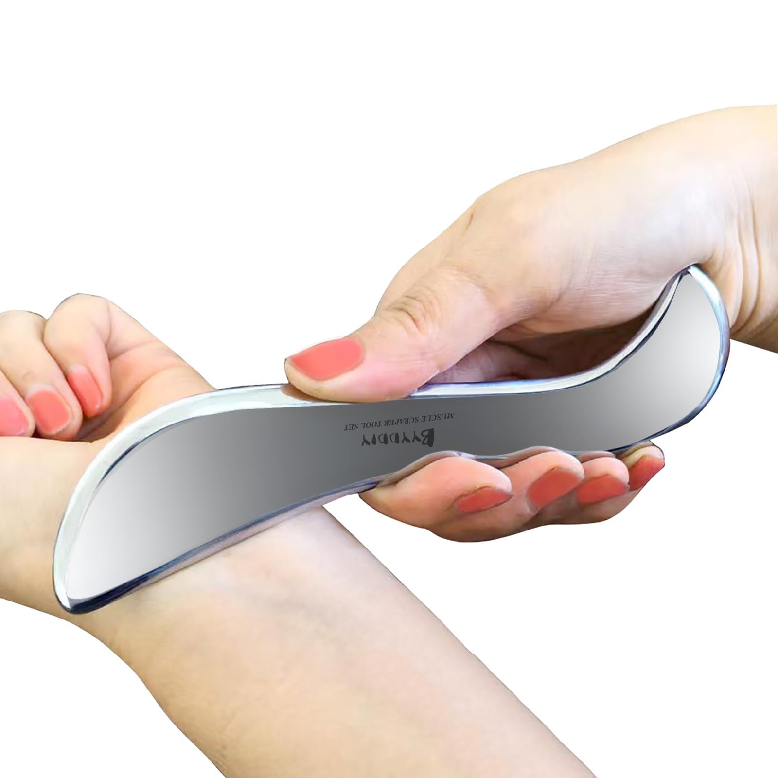 BYYDDIY Stainless Steel Gua Sha Muscle Scraper Tool,Scar Tissue Tool,Physical Therapy Tools,Muscle Scraping Tool,Guasha Massage Scraper,IASTM Tools,Skin Scraping Tool,Soft Tissue Massage Tool