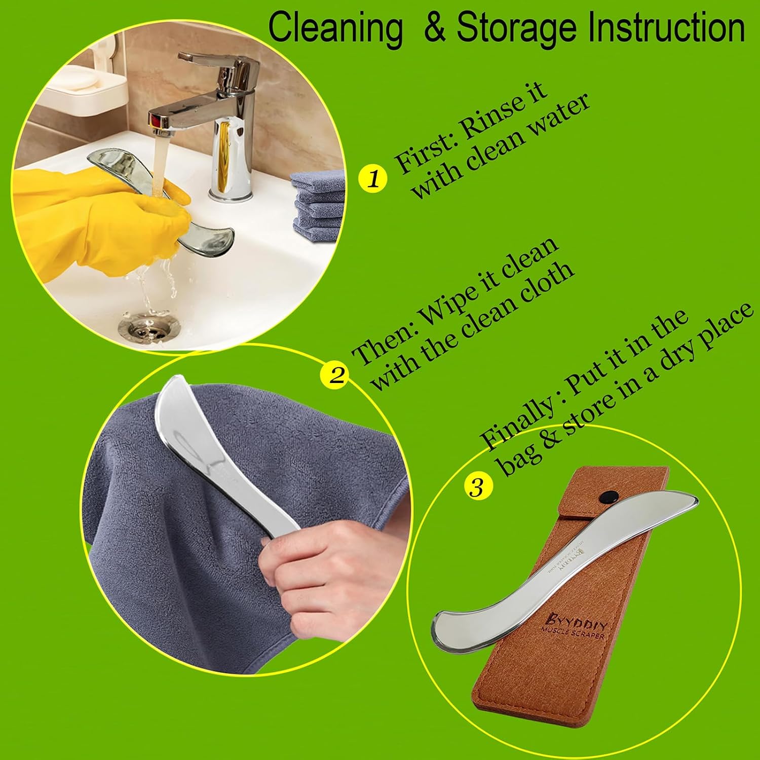 BYYDDIY Stainless Steel Gua Sha Muscle Scraper Tool,Scar Tissue Tool,Physical Therapy Tools,Muscle Scraping Tool,Guasha Massage Scraper,IASTM Tools,Skin Scraping Tool,Soft Tissue Massage Tool