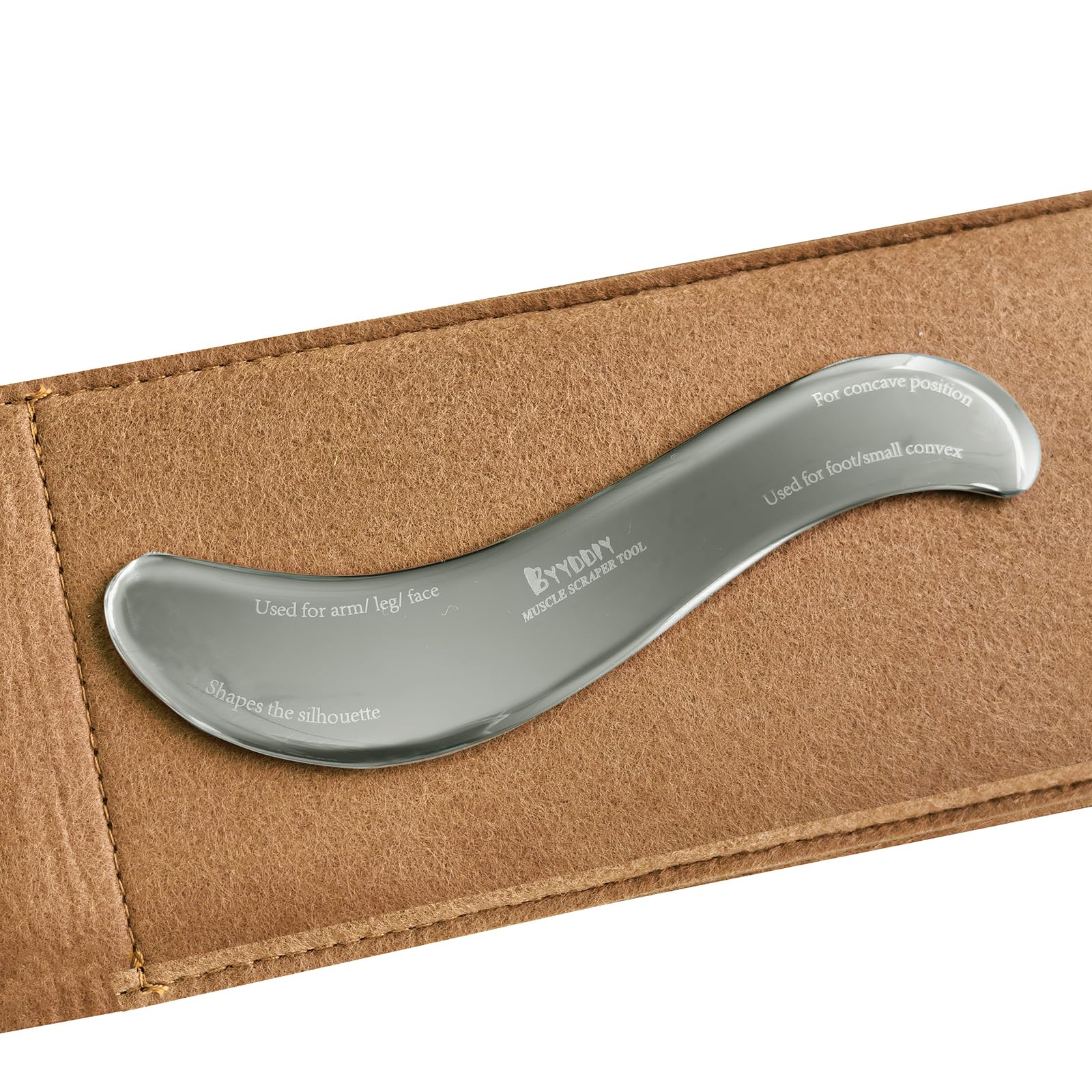 BYYDDIY Stainless Steel Gua Sha Muscle Scraper Tools Kit, Scraping Massage Tool,Massage Scraper Tools for Physical Therapy (M-SDB)